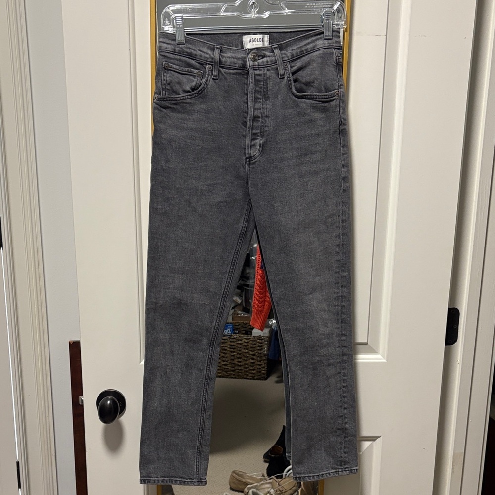 Agolde button fly high rise Gray Jeans